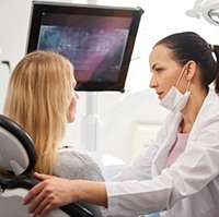 Patient discussing desire for sedation with dentist